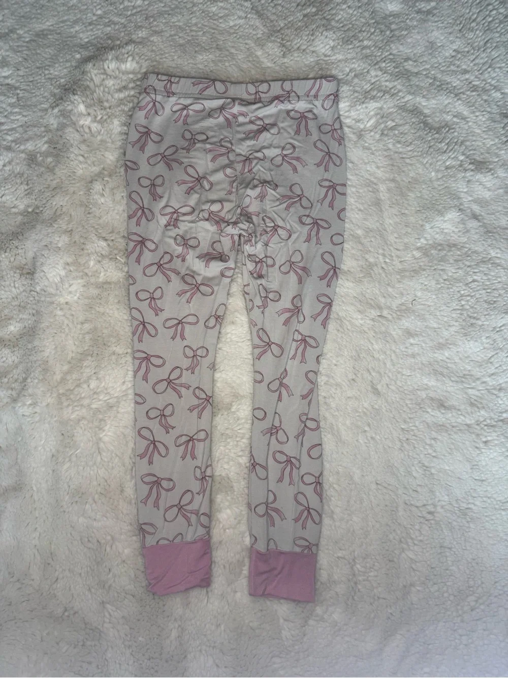 Caden Lane Bamboo Girls 4T Pink Bow Pajama Pants
